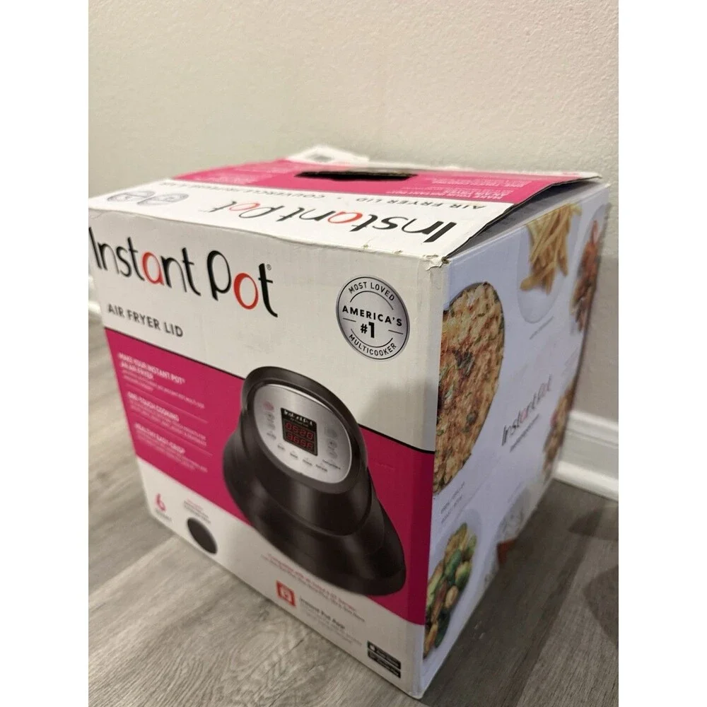 Instant Pot 6 Quart Multi-Use Air Fryer Lid with Base Compatible with Air Fryer